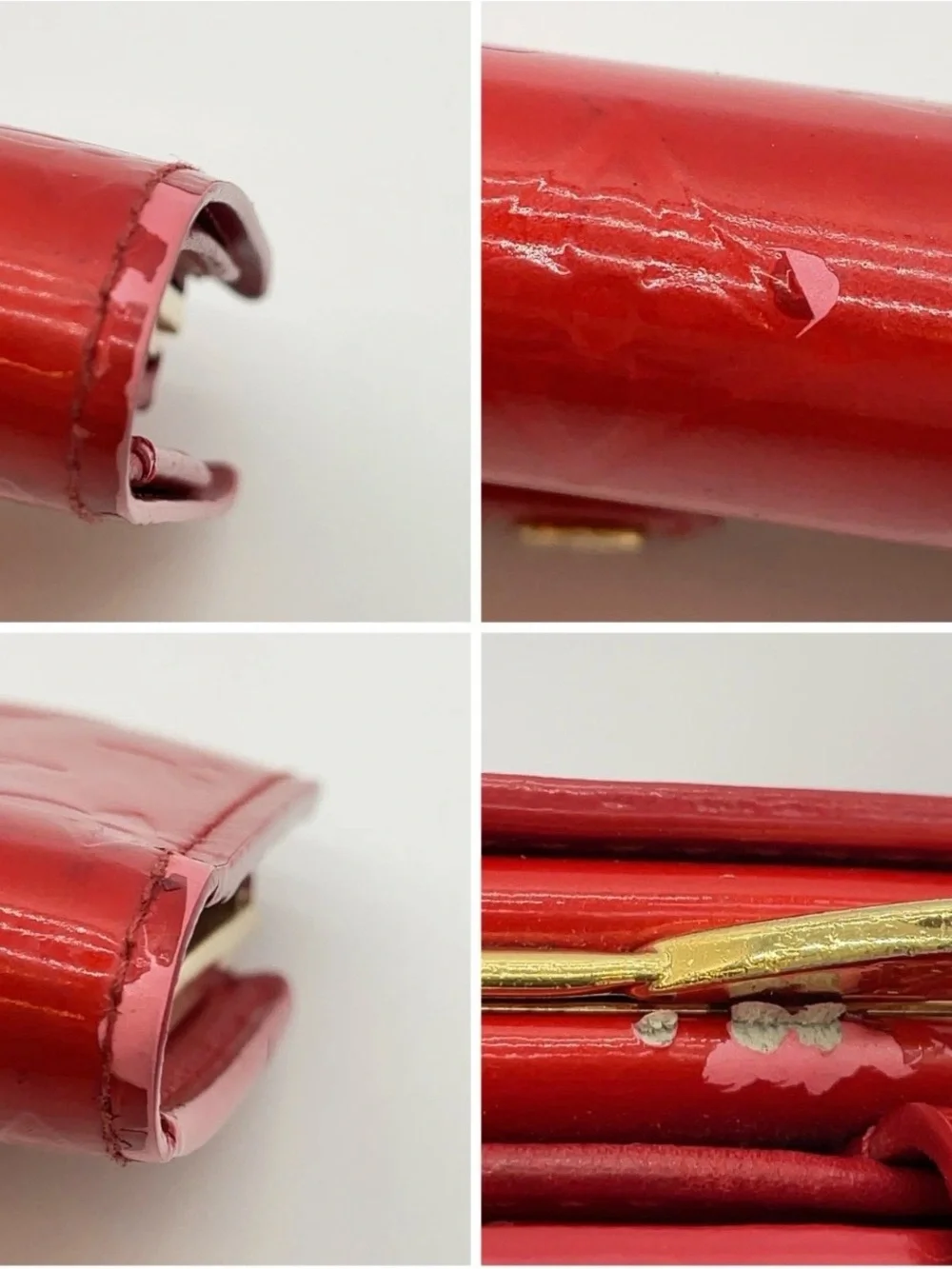 Louis Vuitton Vernis Portefeuille Viennois Red